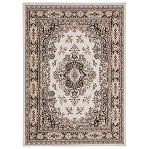 Home Dynamix Premium Area Rugs: YK 7069-122 Ivory-Brown Rug: 5' 2" x 7' 4"